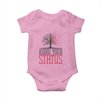 HIV Awareness Month Baby Onesie Know Your Status Prevention Support Gift - Wonder Print Shop