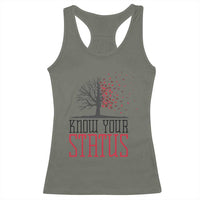 HIV Awareness Month Racerback Tank Top Know Your Status Prevention Support Gift - Wonder Print Shop