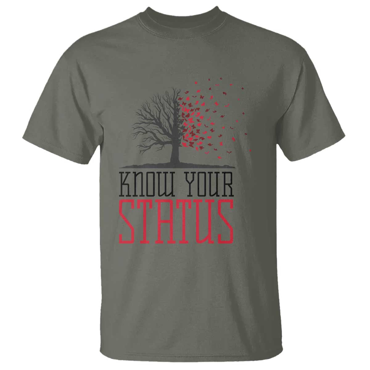 HIV Awareness Month T Shirt Know Your Status Prevention Support Gift - Wonder Print Shop