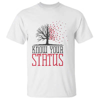 HIV Awareness Month T Shirt Know Your Status Prevention Support Gift - Wonder Print Shop