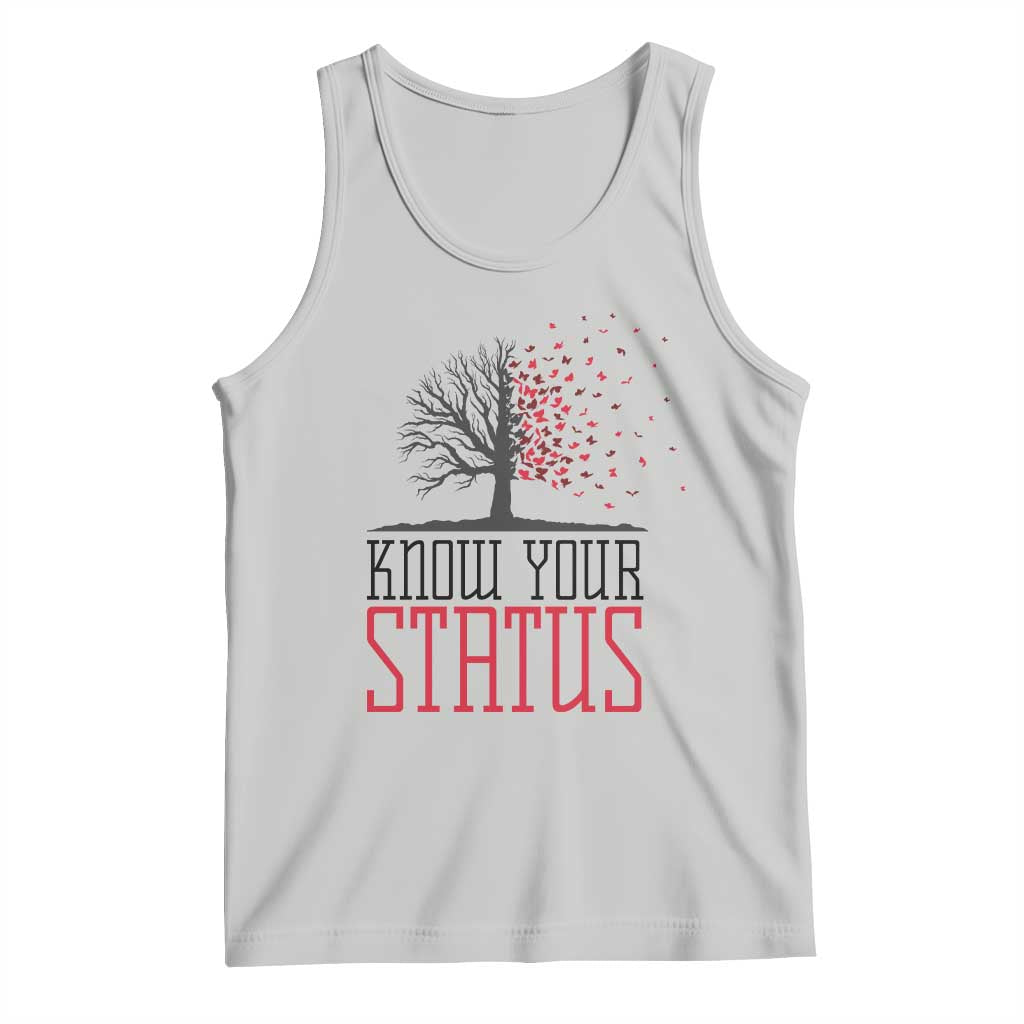 HIV Awareness Month Tank Top Know Your Status Prevention Support Gift - Wonder Print Shop