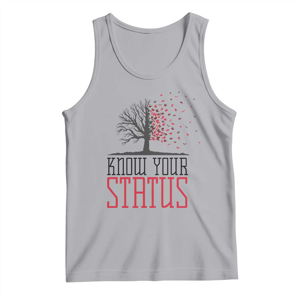 HIV Awareness Month Tank Top Know Your Status Prevention Support Gift - Wonder Print Shop