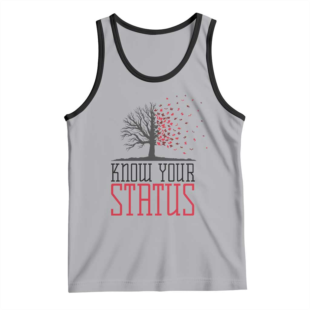HIV Awareness Month Tank Top Know Your Status Prevention Support Gift - Wonder Print Shop
