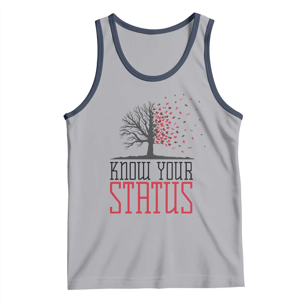 HIV Awareness Month Tank Top Know Your Status Prevention Support Gift - Wonder Print Shop