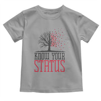 HIV Awareness Month Toddler T Shirt Know Your Status Prevention Support Gift - Wonder Print Shop