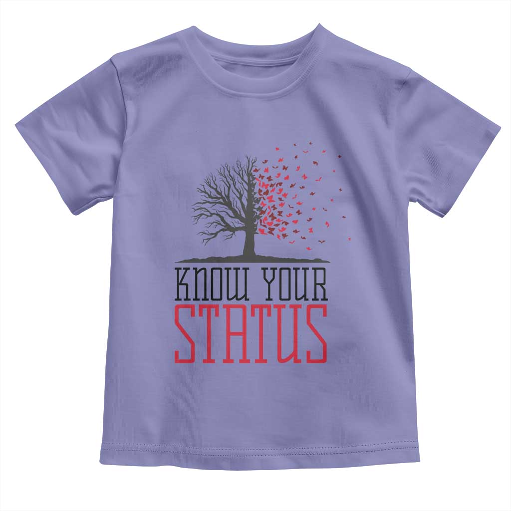 HIV Awareness Month Toddler T Shirt Know Your Status Prevention Support Gift - Wonder Print Shop