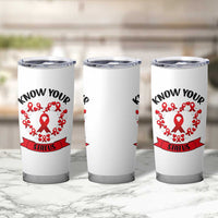 Know Your Status Red Ribbon HIV AIDS Awareness Support Month Gift Tumbler Cup - Wonder Print Shop