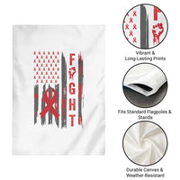 Fight For A Cure HIV AIDS Awareness Garden Flag Patriotic Red Ribbon Gift - Wonder Print Shop