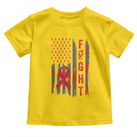 Fight For A Cure HIV AIDS Awareness Toddler T Shirt Patriotic Red Ribbon Gift - Wonder Print Shop