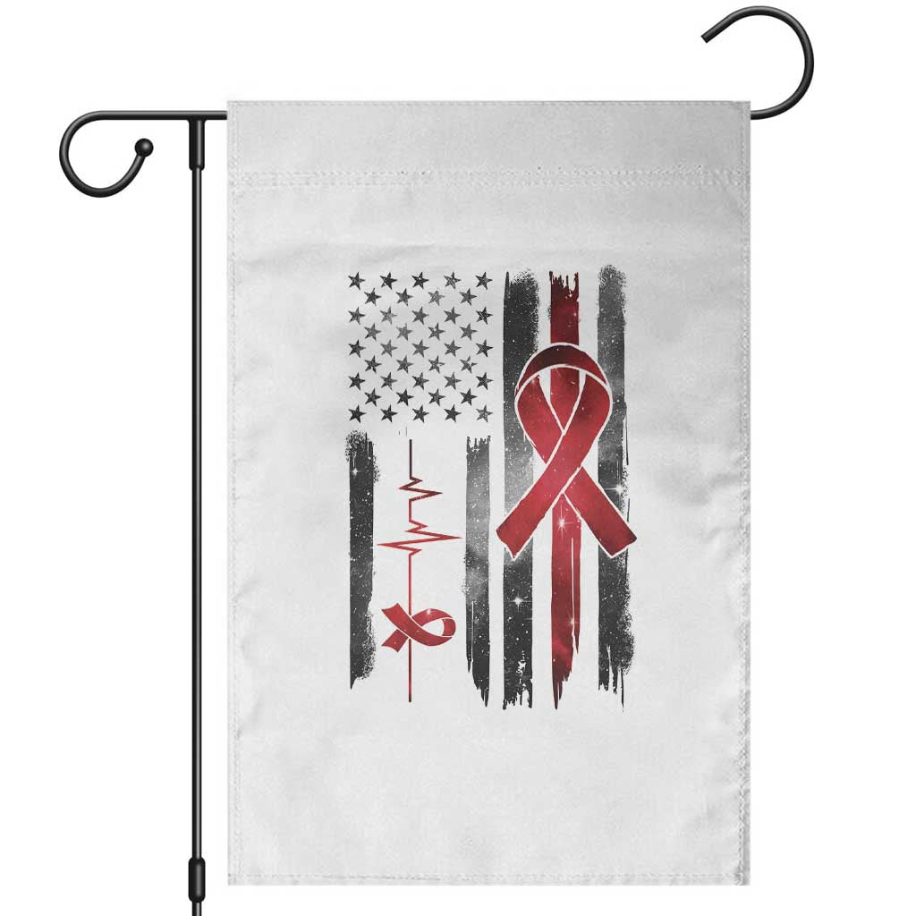 World AIDS Day Garden Flag American Flag Red Ribbon Gift - Wonder Print Shop