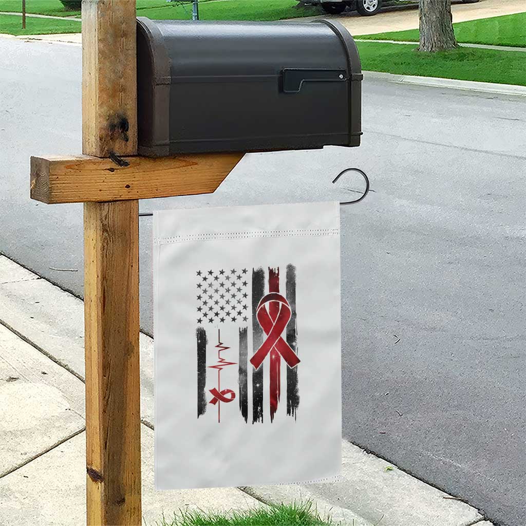 World AIDS Day Garden Flag American Flag Red Ribbon Gift - Wonder Print Shop