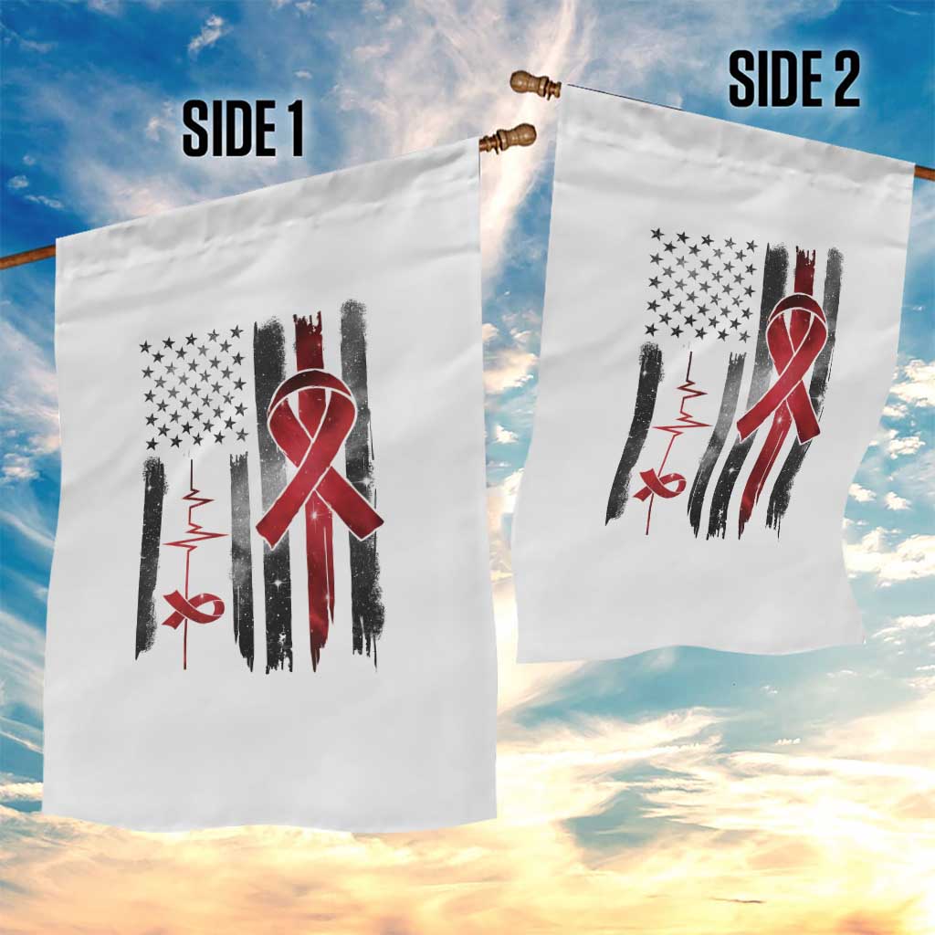 World AIDS Day Garden Flag American Flag Red Ribbon Gift - Wonder Print Shop