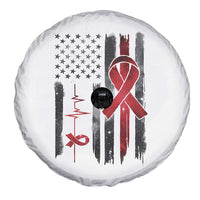 World AIDS Day Spare Tire Cover American Flag Red Ribbon Gift - Wonder Print Shop
