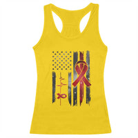 World AIDS Day Racerback Tank Top American Flag Red Ribbon Gift - Wonder Print Shop