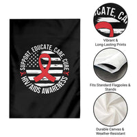 Support Educate Care Cure HIV Awareness Month Gift Garden Flag - Wonder Print Shop