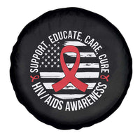 Support Educate Care Cure HIV Awareness Month Gift Spare Tire Cover - Wonder Print Shop