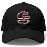 Support Educate Care Cure HIV Awareness Month Gift Baseball Cap