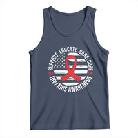 Support Educate Care Cure HIV Awareness Month Gift Tank Top - Wonder Print Shop