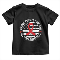 Support Educate Care Cure HIV Awareness Month Gift Toddler T Shirt - Wonder Print Shop