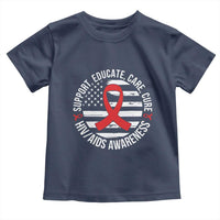 Support Educate Care Cure HIV Awareness Month Gift Toddler T Shirt - Wonder Print Shop