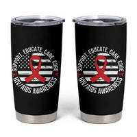 Support Educate Care Cure HIV Awareness Month Gift Tumbler Cup - Wonder Print Shop