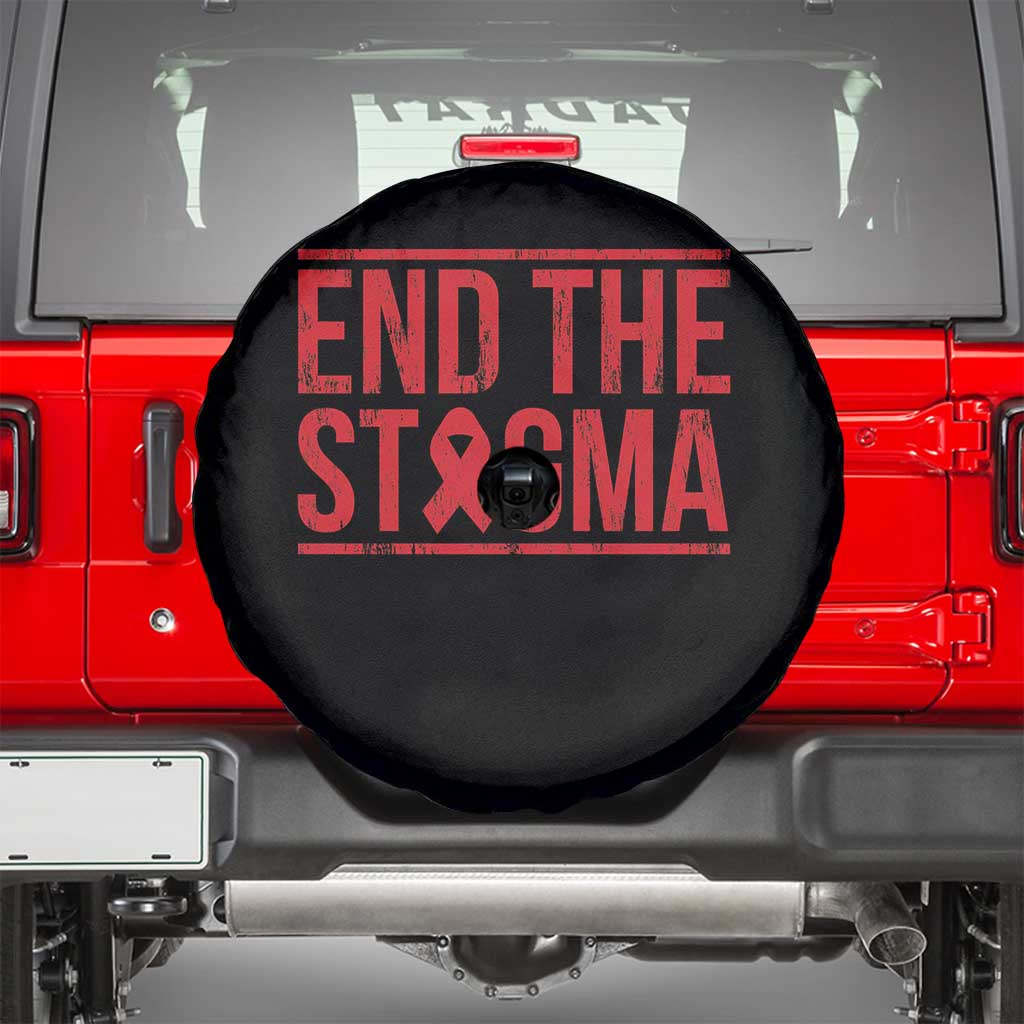 HIV Awareness End The Stigma Spare Tire Cover Support Empowerment Gift - Wonder Print Shop