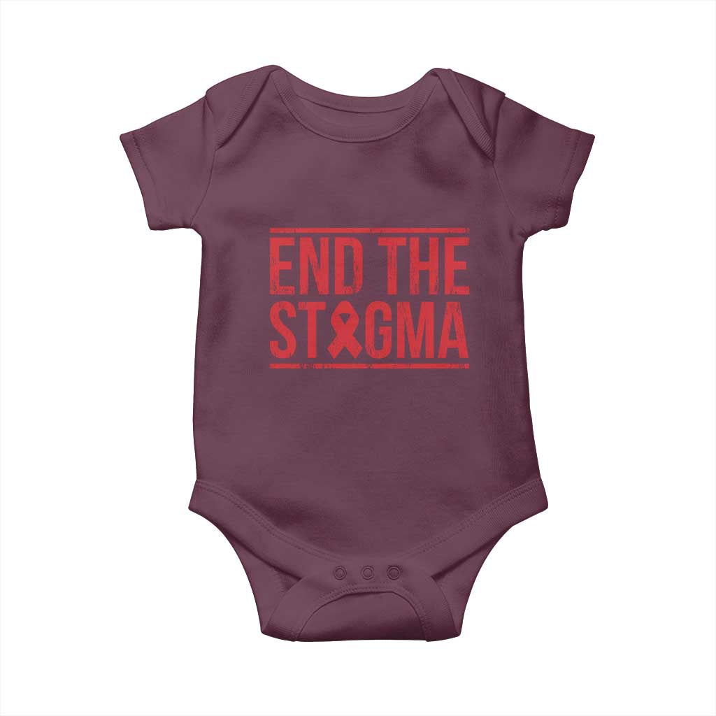 HIV Awareness End The Stigma Baby Onesie Support Empowerment Gift - Wonder Print Shop