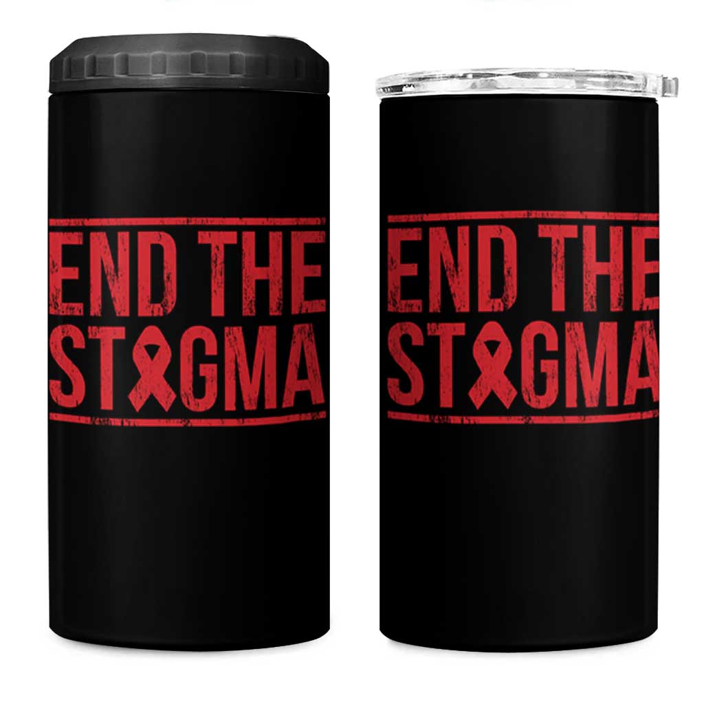 HIV Awareness End The Stigma 4 in 1 Can Cooler Tumbler Support Empowerment Gift - Wonder Print Shop