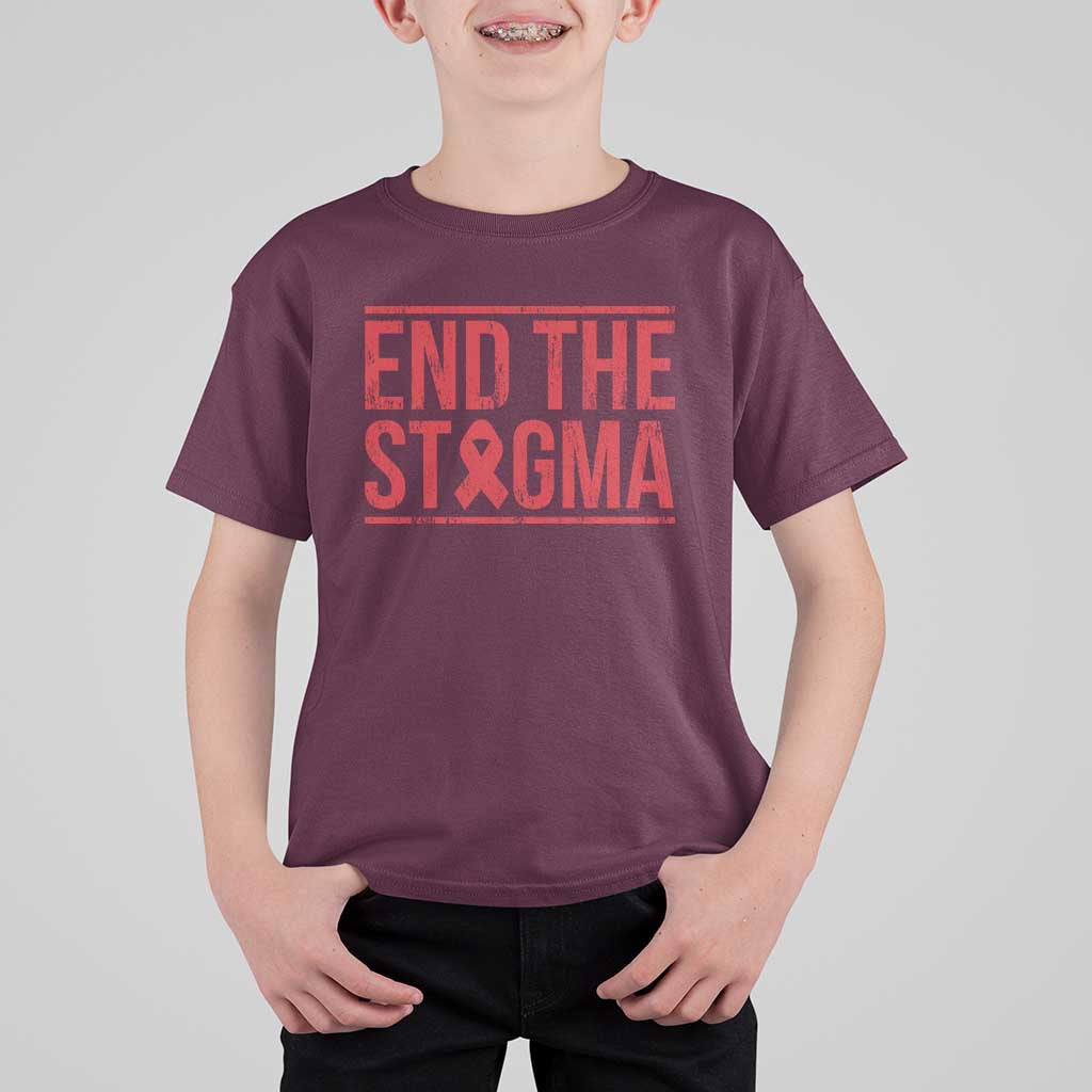 HIV Awareness End The Stigma T Shirt For Kid Support Empowerment Gift - Wonder Print Shop