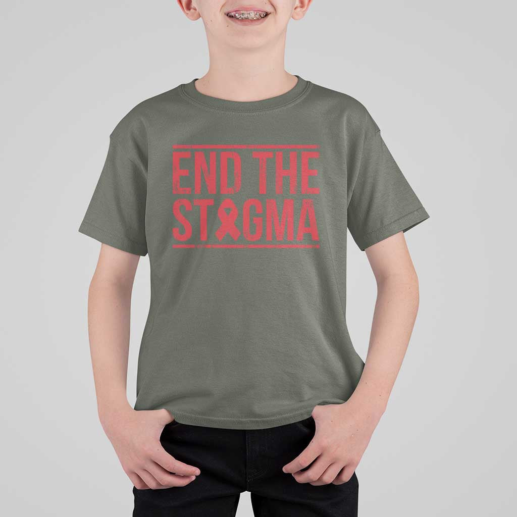 HIV Awareness End The Stigma T Shirt For Kid Support Empowerment Gift - Wonder Print Shop