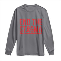 HIV Awareness End The Stigma Long Sleeve Shirt Support Empowerment Gift - Wonder Print Shop