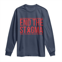 HIV Awareness End The Stigma Long Sleeve Shirt Support Empowerment Gift - Wonder Print Shop