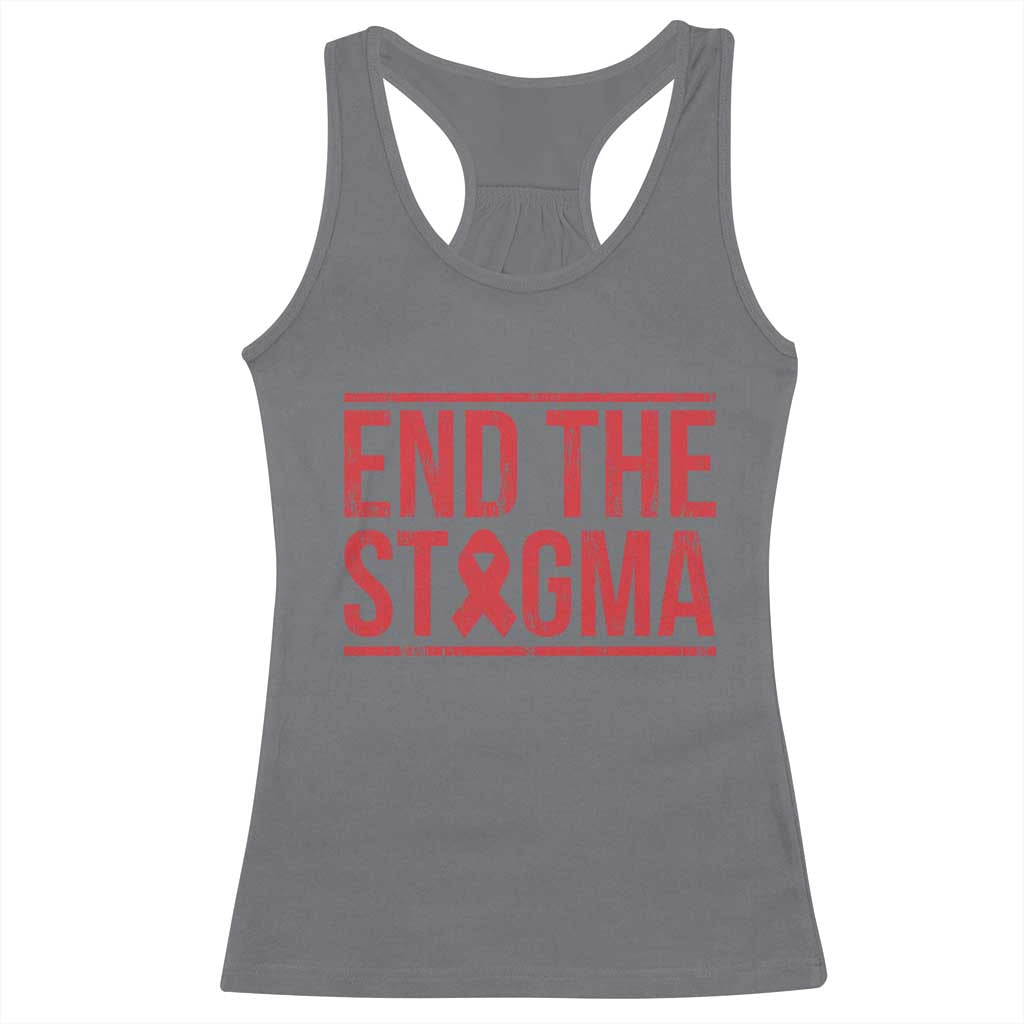 HIV Awareness End The Stigma Racerback Tank Top Support Empowerment Gift - Wonder Print Shop