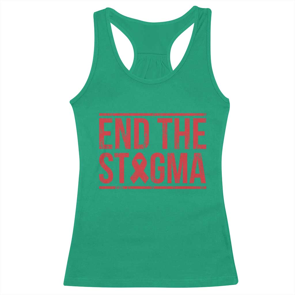 HIV Awareness End The Stigma Racerback Tank Top Support Empowerment Gift - Wonder Print Shop