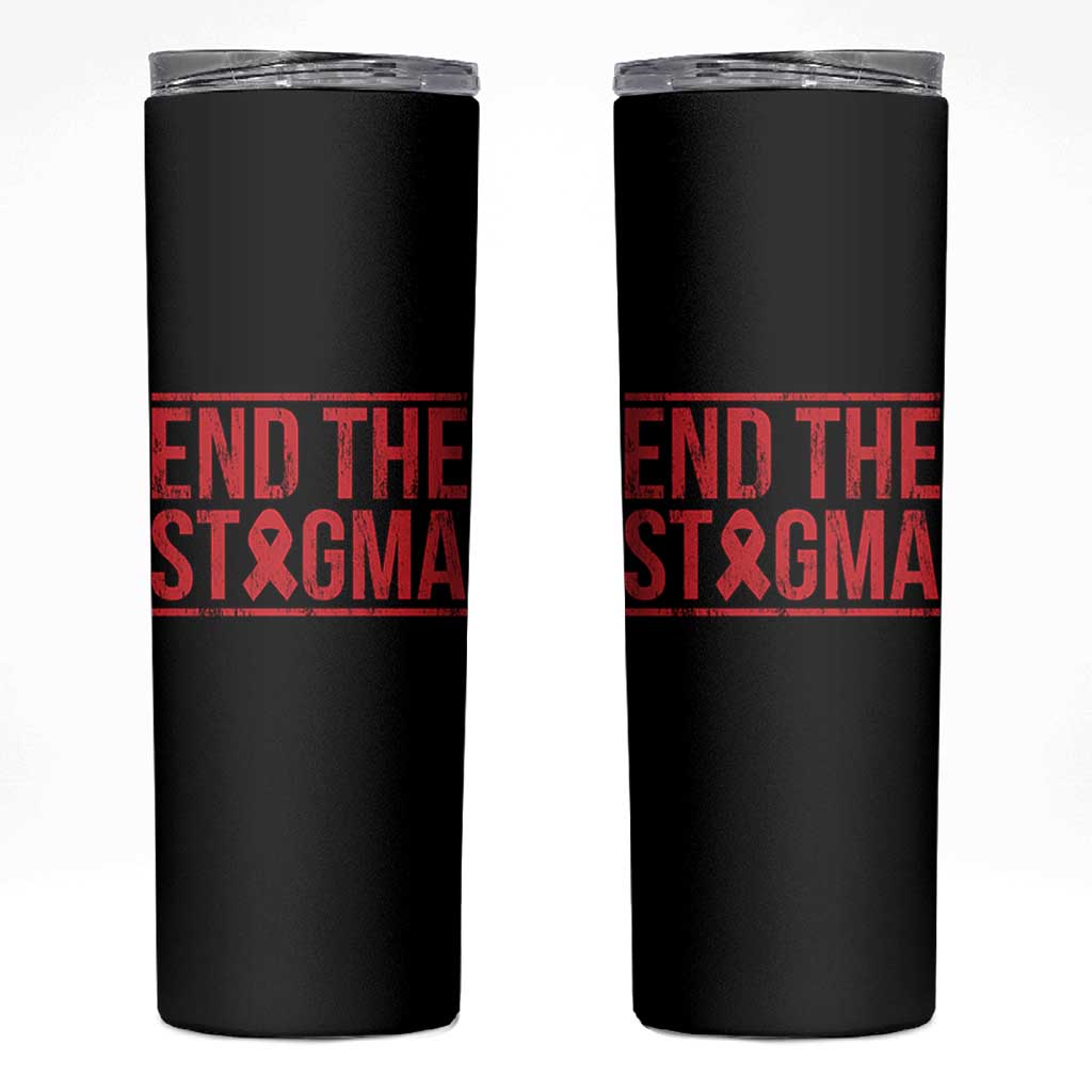 HIV Awareness End The Stigma Skinny Tumbler Support Empowerment Gift - Wonder Print Shop