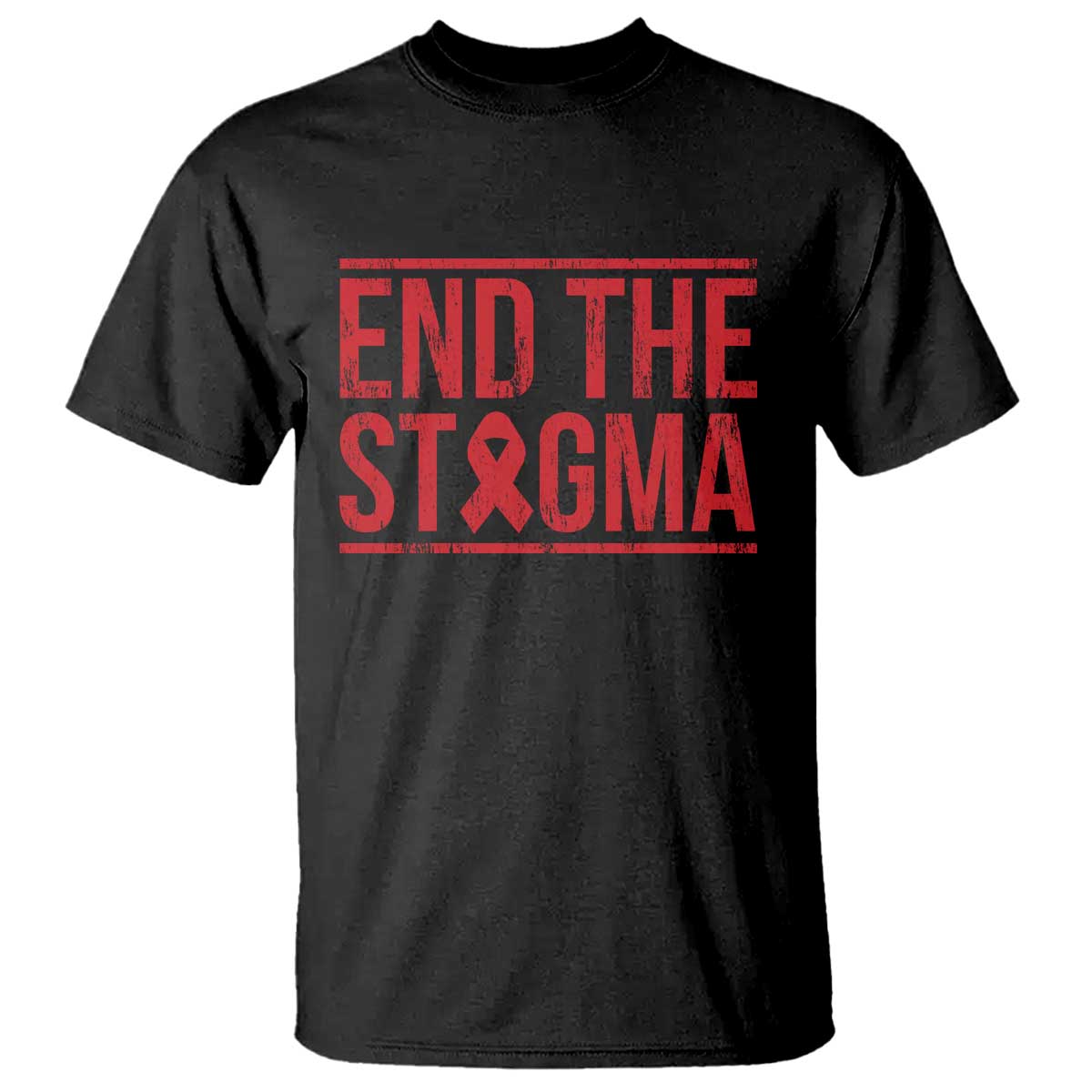 HIV Awareness End The Stigma T Shirt Support Empowerment Gift - Wonder Print Shop