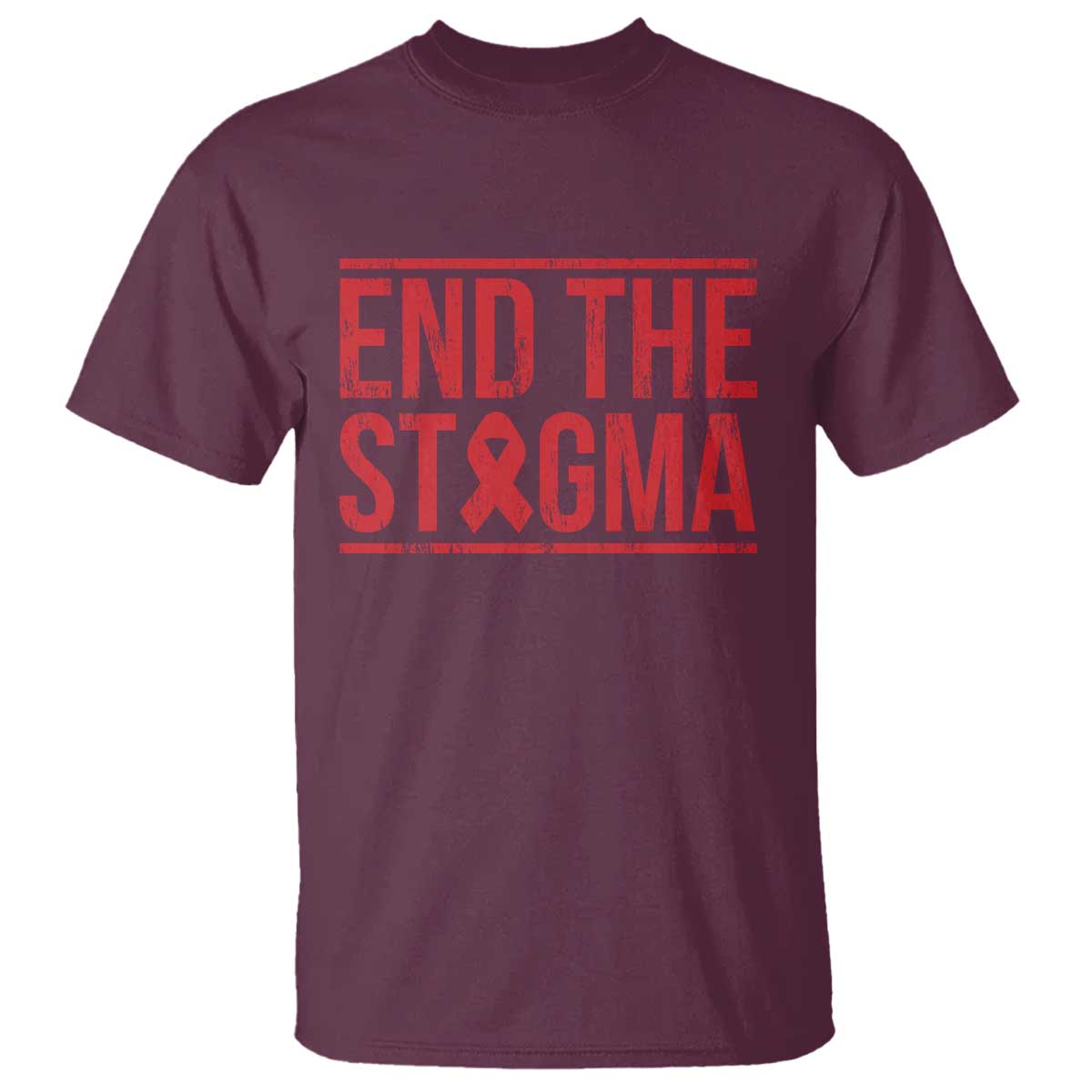 HIV Awareness End The Stigma T Shirt Support Empowerment Gift - Wonder Print Shop