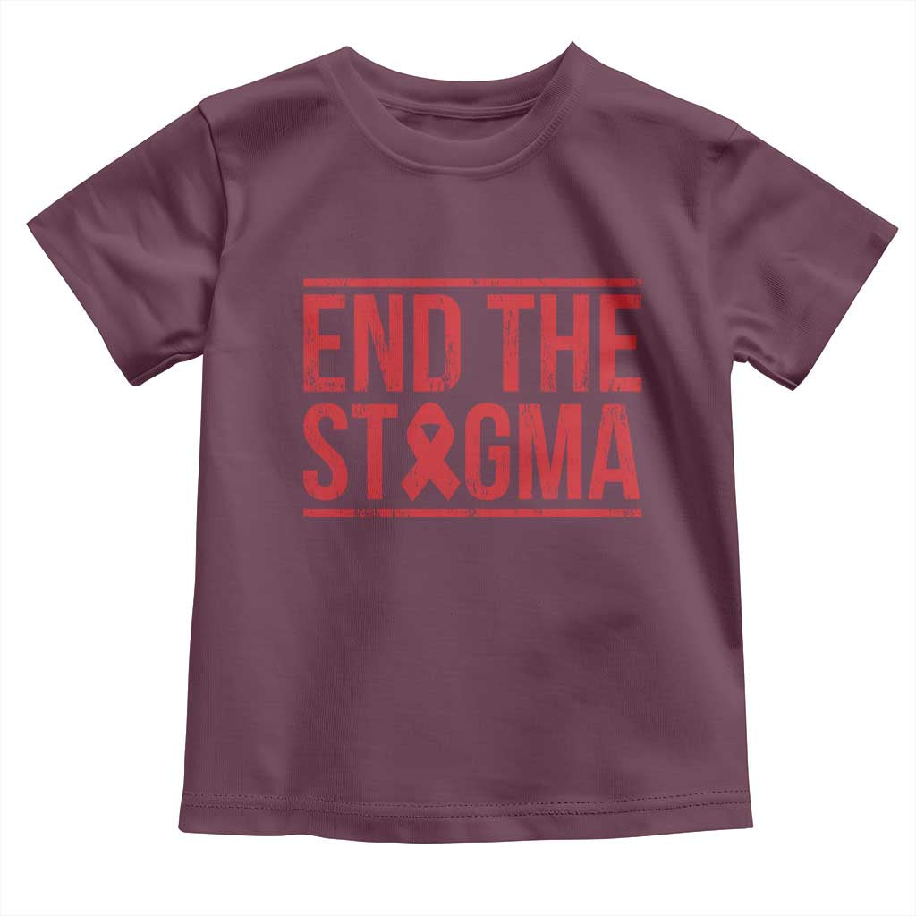 HIV Awareness End The Stigma Toddler T Shirt Support Empowerment Gift - Wonder Print Shop