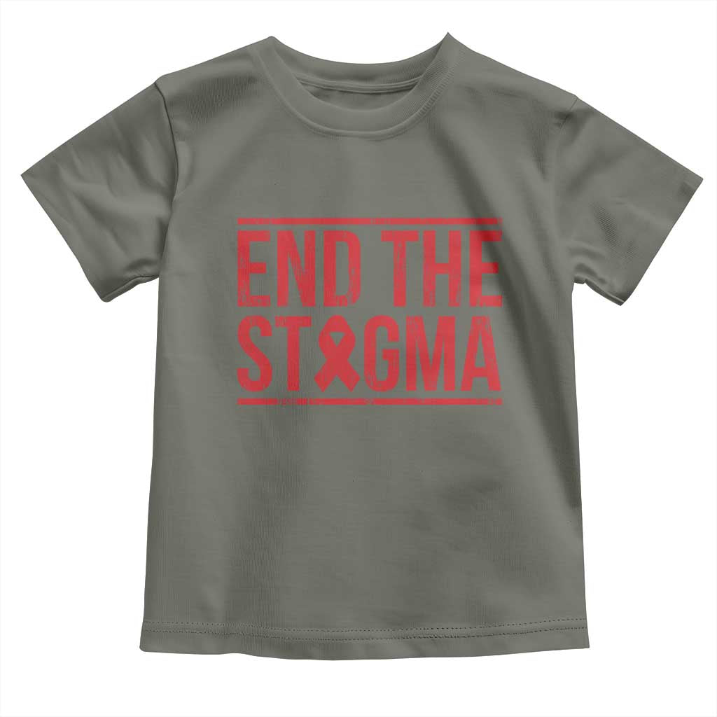 HIV Awareness End The Stigma Toddler T Shirt Support Empowerment Gift - Wonder Print Shop