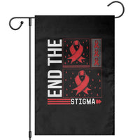 End The Stigma HIV Awareness Garden Flag Red Ribbon Gift - Wonder Print Shop