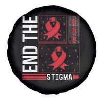 End The Stigma HIV Awareness Spare Tire Cover Red Ribbon Gift - Wonder Print Shop