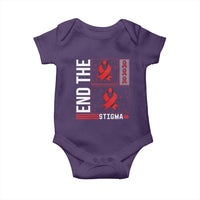 End The Stigma HIV Awareness Baby Onesie Red Ribbon Gift - Wonder Print Shop