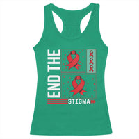 End The Stigma HIV Awareness Racerback Tank Top Red Ribbon Gift - Wonder Print Shop