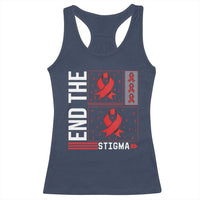 End The Stigma HIV Awareness Racerback Tank Top Red Ribbon Gift - Wonder Print Shop
