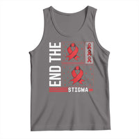 End The Stigma HIV Awareness Tank Top Red Ribbon Gift - Wonder Print Shop