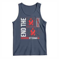 End The Stigma HIV Awareness Tank Top Red Ribbon Gift - Wonder Print Shop