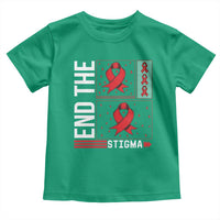 End The Stigma HIV Awareness Toddler T Shirt Red Ribbon Gift - Wonder Print Shop