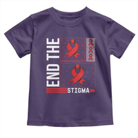 End The Stigma HIV Awareness Toddler T Shirt Red Ribbon Gift - Wonder Print Shop