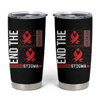 End The Stigma HIV Awareness Tumbler Cup Red Ribbon Gift - Wonder Print Shop