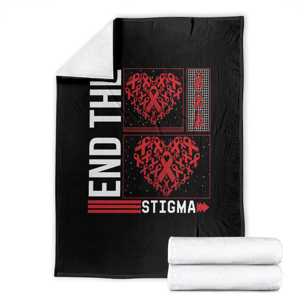 HIV Awareness End The Stigma Throw Blanket World AIDS Day Gift - Wonder Print Shop